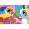 Радужная морда кота 100х150 Раскраска картина по номерам на холсте
