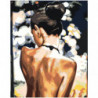 Девушка с обнаженной спиной 80х100 Раскраска картина по номерам на холсте