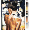 Девушка с обнаженной спиной 80х100 Раскраска картина по номерам на холсте