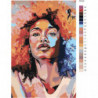 Девушка афро арт 80х120 Раскраска картина по номерам на холсте