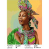 Сложность и количество цветов Африканская модница Раскраска картина по номерам на холсте МСА597