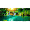 Сложность и количество цветов Солнечный водопад Триптих Раскраска картина по номерам на холсте РХ5311