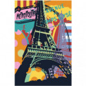 Красочная Эйфелева башня Париж Раскраска картина по номерам на холсте