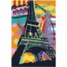 Красочная Эйфелева башня Париж Раскраска картина по номерам на холсте