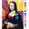 Красочная Мона Лиза поп-арт Раскраска картина по номерам на холсте