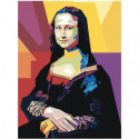 Красочная Мона Лиза поп-арт 60х80 Раскраска картина по номерам на холсте