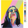Красочная Билли Айлиш поп-арт 100х125 Раскраска картина по номерам на холсте