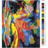 Фигура красочной обнаженной девушки 80х100 Раскраска картина по номерам на холсте