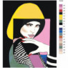 Портрет девушки абстракция Раскраска картина по номерам на холсте