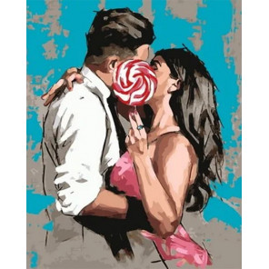  Сладкий поцелуй Раскраска картина по номерам на холсте MCA1008