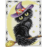  Очарование черной кошки Набор для вышивания МП Студия М-295