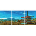 Японский пейзаж Триптих Раскраска картина по номерам на холсте