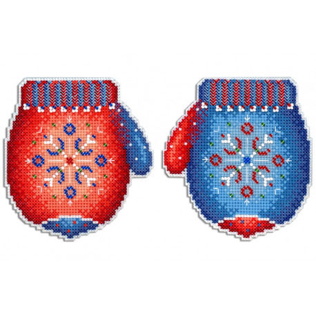  Морозная рукавичка Набор для вышивания на пластиковой канве МП Студия Р-457