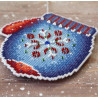 Пример вышитой работы Морозная рукавичка Набор для вышивания на пластиковой канве МП Студия Р-457
