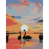  Лебеди на закате Раскраска по номерам на холсте Molly KH0920