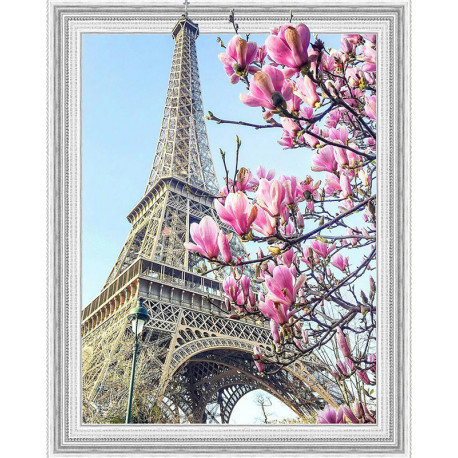 Весна в Париже Алмазная мозаика вышивка на подрамнике Molly KM0644