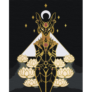  Бастет. Богиня плодородия. Египет Раскраска картина по номерам на холсте с металлическими красками AAAA-RS059