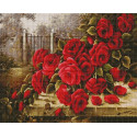 Розы в заброшенном саду Алмазная вышивка мозаика на подрамнике