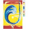 Количество цветов и сложность Волна в бокале Раскраска по номерам на холсте Живопись по номерам RA130