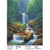 Сложность и количество цветов Водопад в лесу Раскраска картина по номерам на холсте МСА689