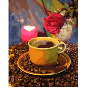  Кофе при свечах Раскраска картина по номерам на холсте MCA1068