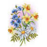 Пример вышитой работы Музыка цветов Канва с рисунком для вышивки МП Студия СК-090