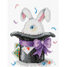 Пример вышитой работы Волшебный кролик Канва с рисунком для вышивки МП Студия СК-048