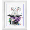Пример оформления в рамку Волшебный кролик Канва с рисунком для вышивки МП Студия СК-048