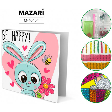 Be happy! Алмазная мозаика открытка своими руками Mazari M-10454BE