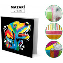 Радужный пес Алмазная мозаика открытка своими руками Mazari