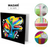 Радужный пес Алмазная мозаика открытка своими руками Mazari M-10476