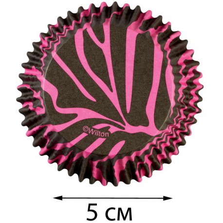 Розово - коричневая зебра 415-0751 Набор бумажных форм для кексов Wilton ( Вилтон )