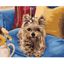  Любимая собачка Раскраска картина по номерам на холсте ZX 20559
