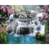  Тропический водопад Раскраска картина по номерам на холсте ZX 23716