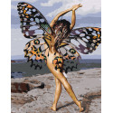 Девушка-бабочка Раскраска картина по номерам на холсте