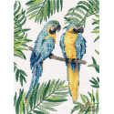  Сине-желтые ара Набор для вышивания Овен 1348