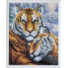 Пример оформления в рамку Тигры Алмазная вышивка мозаика BrilliArt МС-020