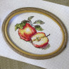Пример вышитой работы Сочные яблочки Набор для вышивания МП Студия М-596