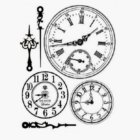 Часы Штампы на резиновой основе для скрапбукинга, кардмейкинга Stamperia