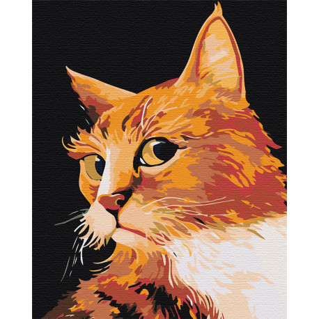  Рыжий кот Раскраска картина по номерам на холсте A78