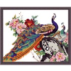 Китайские павлины Раскраска по номерам акриловыми красками на холсте Menglei
