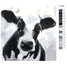 Черно-белая бурёнка 80х80 см Раскраска картина по номерам на холсте