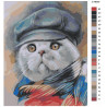 Кот в кепке 100х125 см Раскраска картина по номерам на холсте