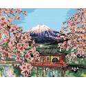 Цветущая Япония Раскраска картина по номерам на холсте