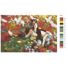 Количество цветов и сложность Девушка и голуби Раскраска картина по номерам на холсте RA055