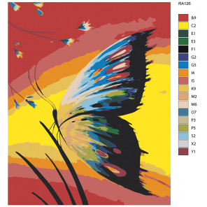 Радужные бабочки Раскраска по номерам на холсте Живопись по номерам RA126