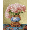  Восточное розы Раскраска картина по номерам на холсте KH0668