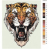 Морда тигра Раскраска картина по номерам на холсте