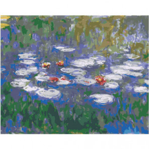 Кувшинки Клод Моне Импрессионизм 80х100 Раскраска картина по номерам на холсте