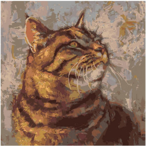 Мудрый кот Раскраска картина по номерам на холсте